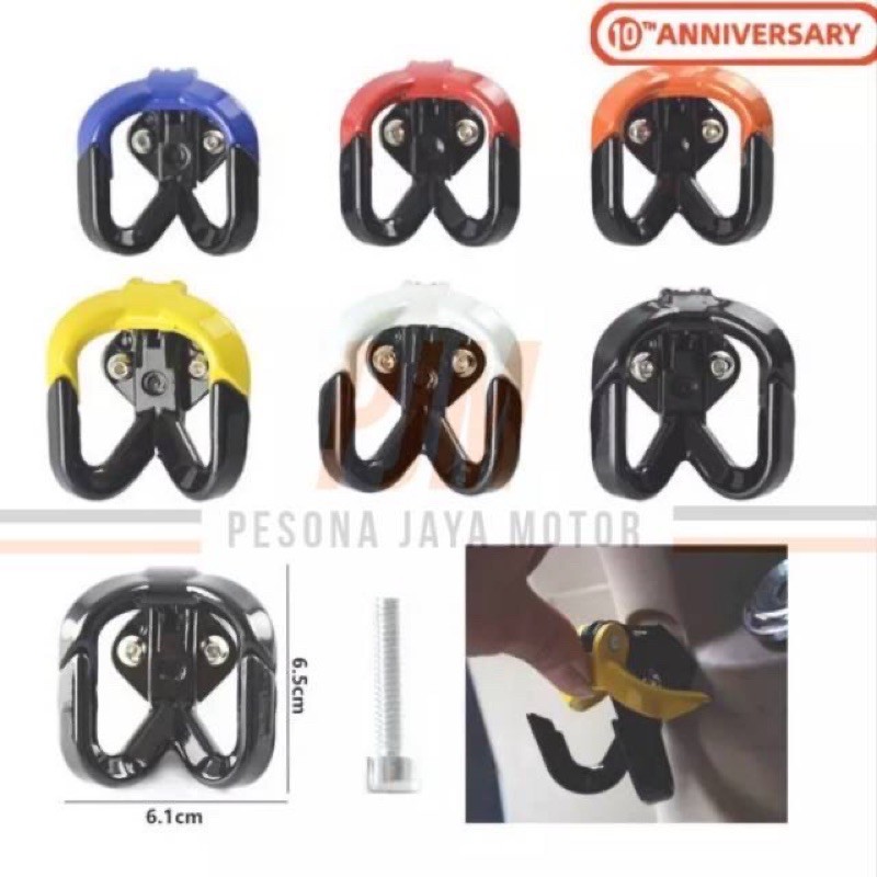 Gantungan Barang Motor Model Cabang Tutup Universal Nmax,Aerox,Lexi,Vario,Beat,Scoopy,Fazzio,Genio,Mio,Fino,Freego Dan Motor Lainnya