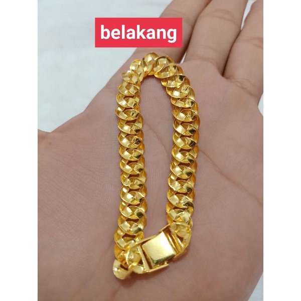 GELANG SISIK NAGA KOPONG PERAK 925 LAPIS MAS 24K