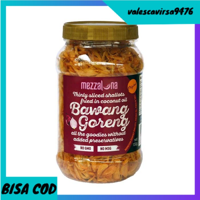 

⭐BISA COD⭐ Bawang Goreng Sumenep 100% 200gr Mezzaluna - 130gr