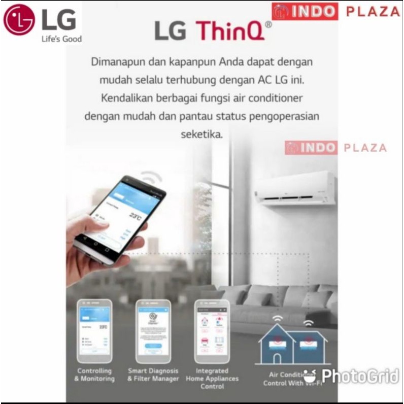 AC LG 1 PK E10SV5 DUAL INVERTER, WIFI THINQ, IONIZER