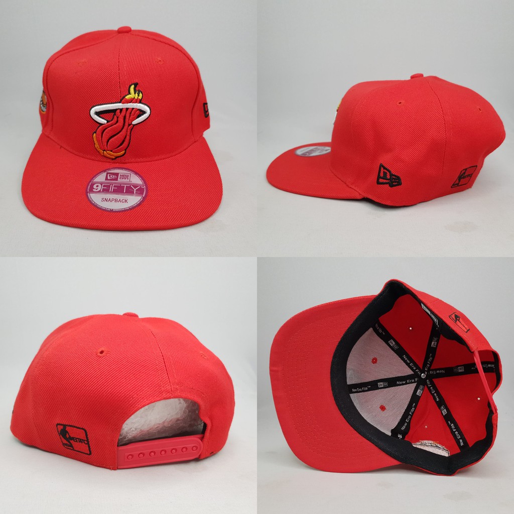 TOPI SNAPBACK NBA MIAMI HEAT WESTERN MERAH