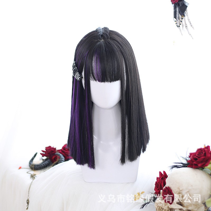 LOL-06 wig rambut palsu wanita peek a boo kpop lolita cosplay import