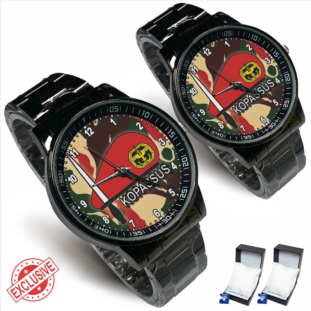 Jam Tangan Rantai Couple BARET MERAH KOPASSUS - 02 (Special)