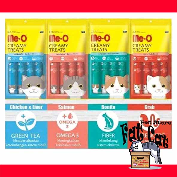 MeO MeO Creamy Treats Snack Kucing All Variant 1 pack 60gr