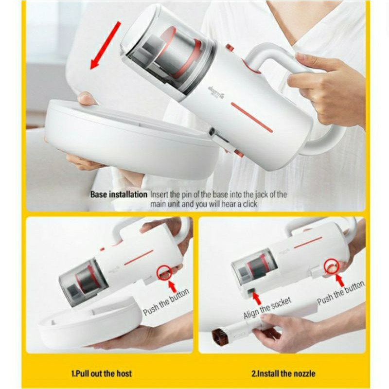 Deerma CM1900 Wireless UV Mites Tungau Hand-held Vacuum Cleaner Home Kasur