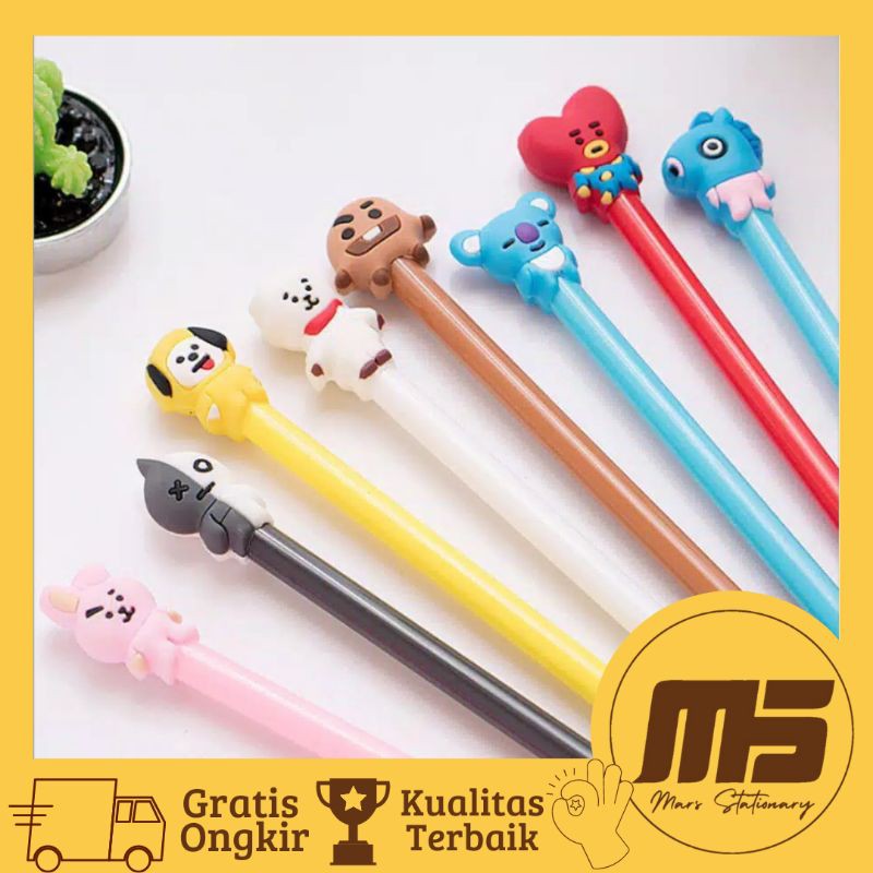 

Pena Gel Pulpen Fancy Karakter Pulpen BTS BT21 Cute Stationary Perlengkapan Sekolah Alat Tulis Murah