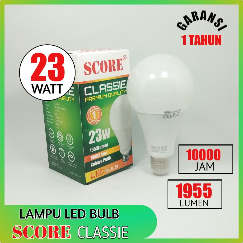 Score Classie Lampu LED Bulb 23 Watt - Cahaya Putih