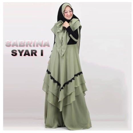 gamis SABRINA SYARI  Gamis Misbee Murah Gamis Misbi Jumbo Gamis Satu Set Jilbab Gamis Jumbo TERSYARI