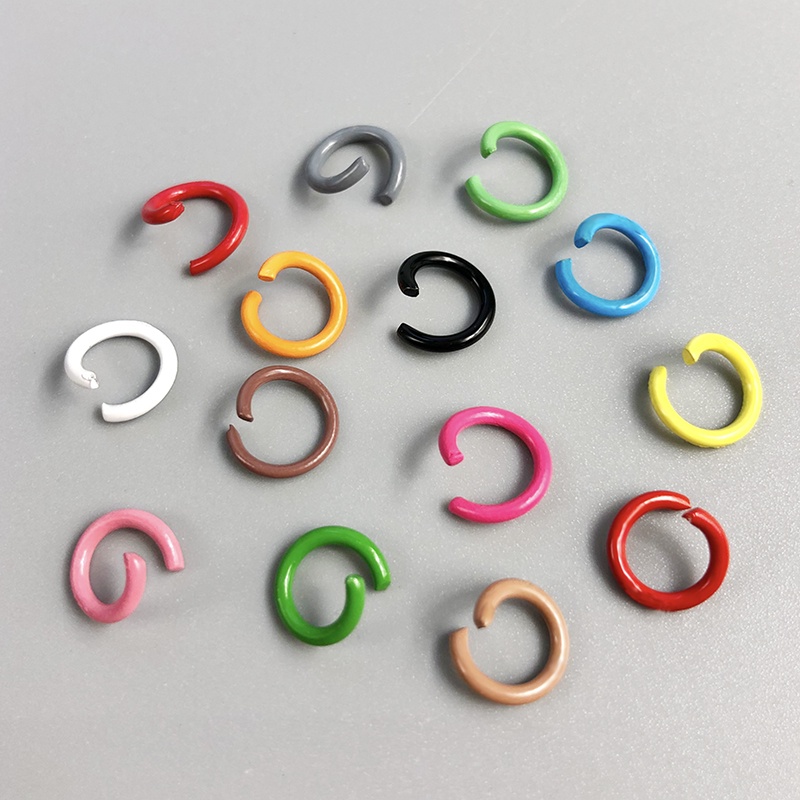 100pcs / lot Cincin Konektor Bahan metal Ukuran 1.2x8mm Untuk Membuat Perhiasan DIY