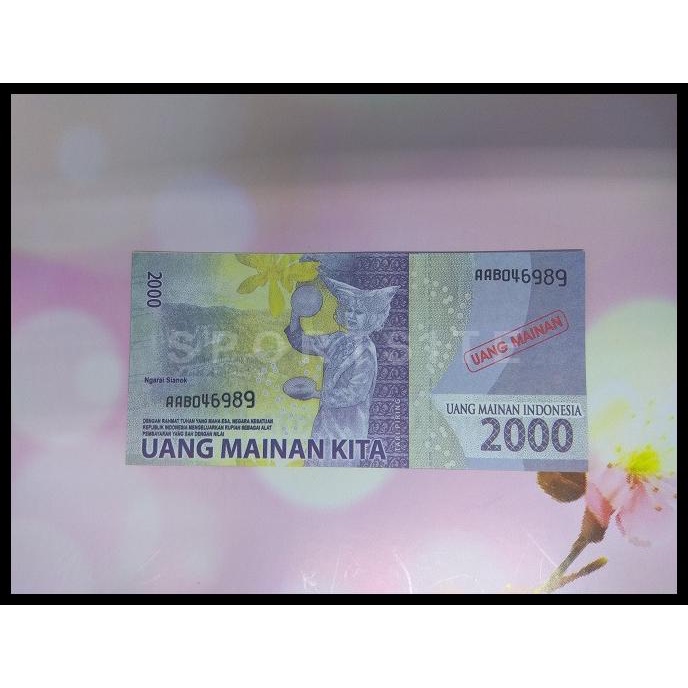 Uang Kertas 2000 Rupiah Cetakan Baru Mainan Anak Role Play Mirip Asli