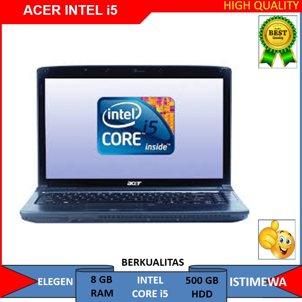 LAPTOP ACER INTEL CORE i5 SLIM ELEGEN LAPTOP GAMING PROGRAMER DESIGN EDITING