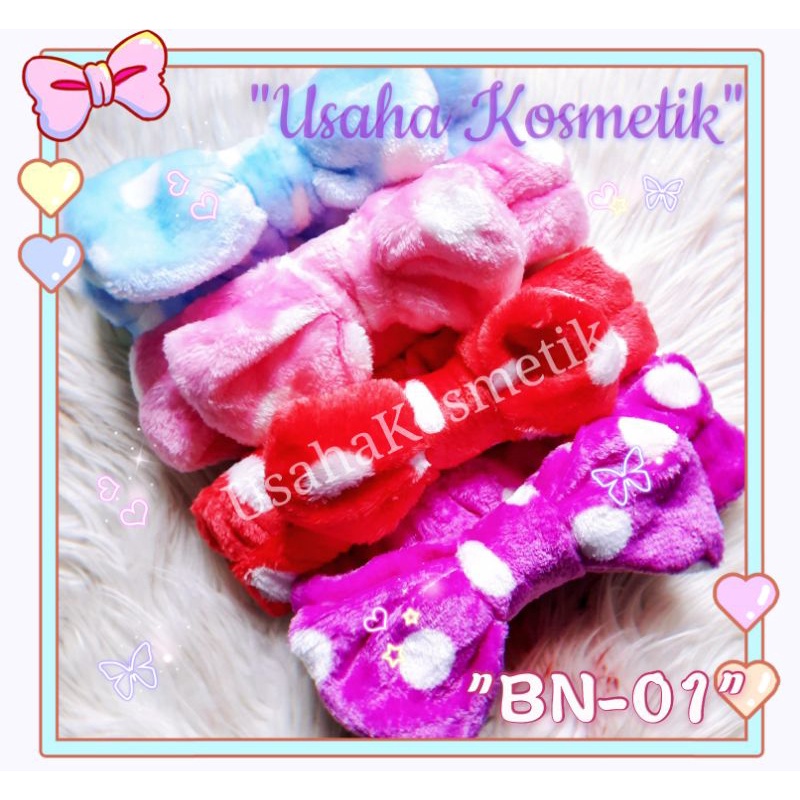 PROMO ECER!! BANDANA /BANDO RAMBUT MOTIF PITA POLKADOT ELASTIS TERMURAH NO. BN-01