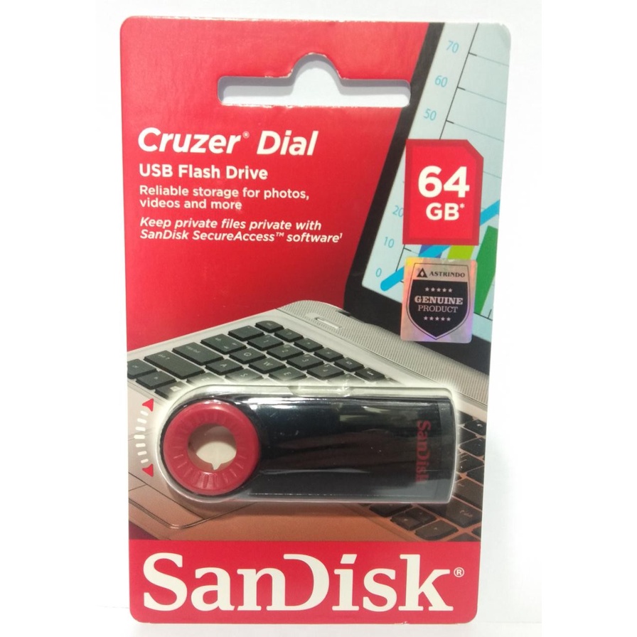 Sandisk Flashdisk Cruser Dial CZ57 -64gb - garansi resmi