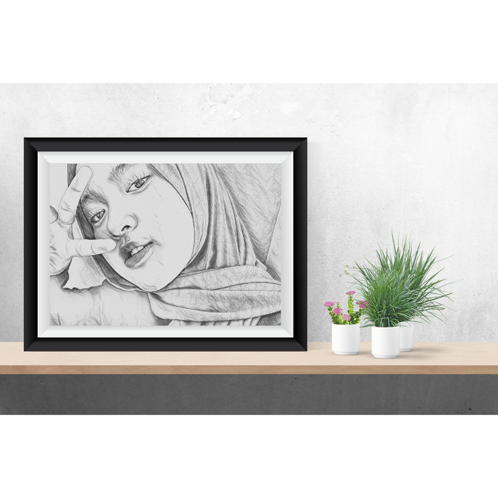 Jasa Edit Foto Lukisan Wajah / Sketsa Wajah (Softfile )