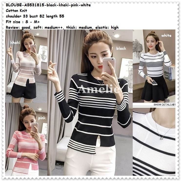 Baju Atasan Rajut Blouse Korea Import AB531815
