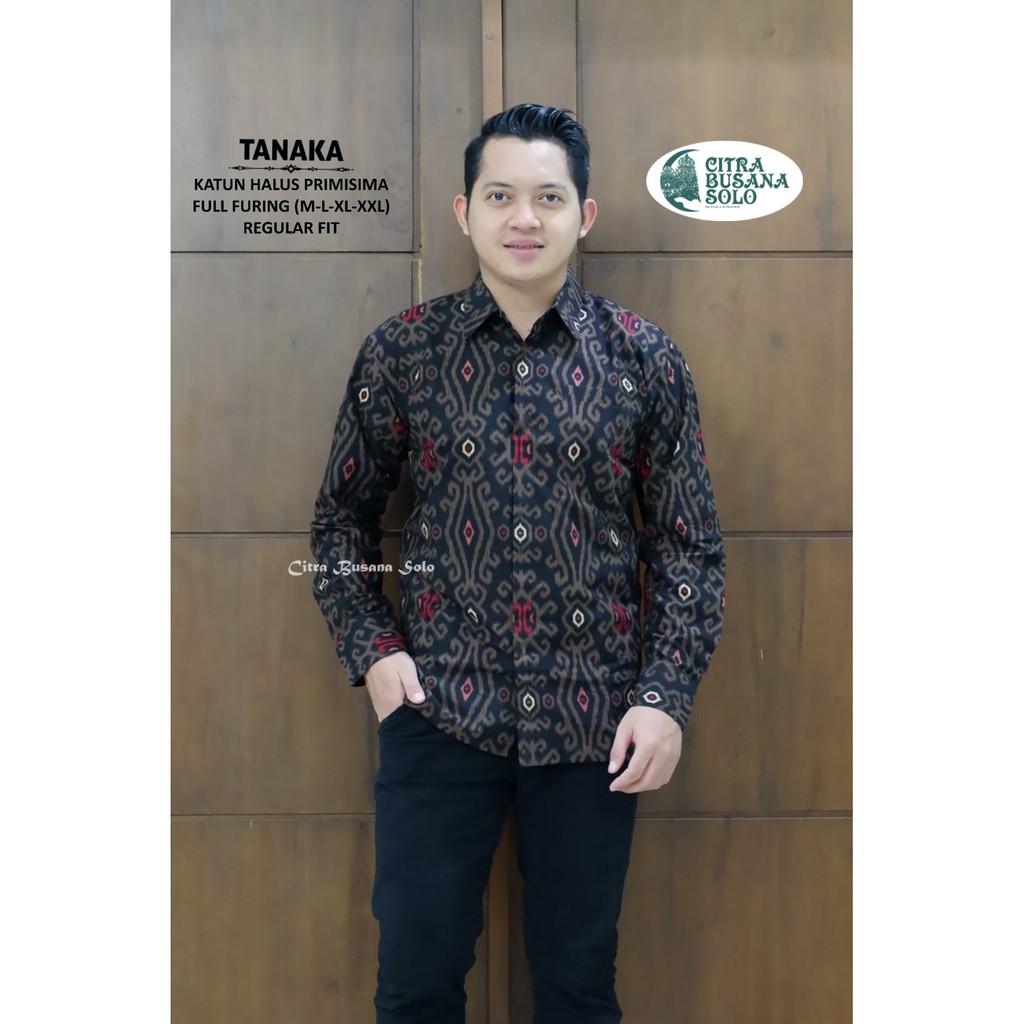 TANAKA Batik Pria Full Furing Bahan Katun Halus Primisima