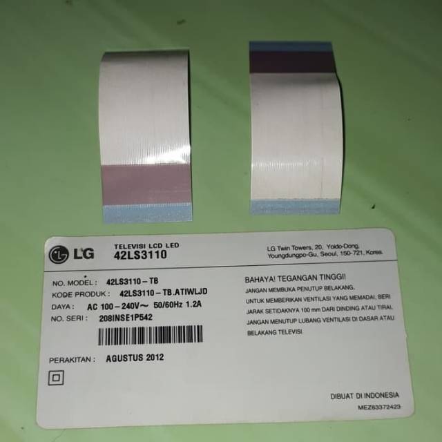 Flexible Fleksibel TCon LG 42LS3110