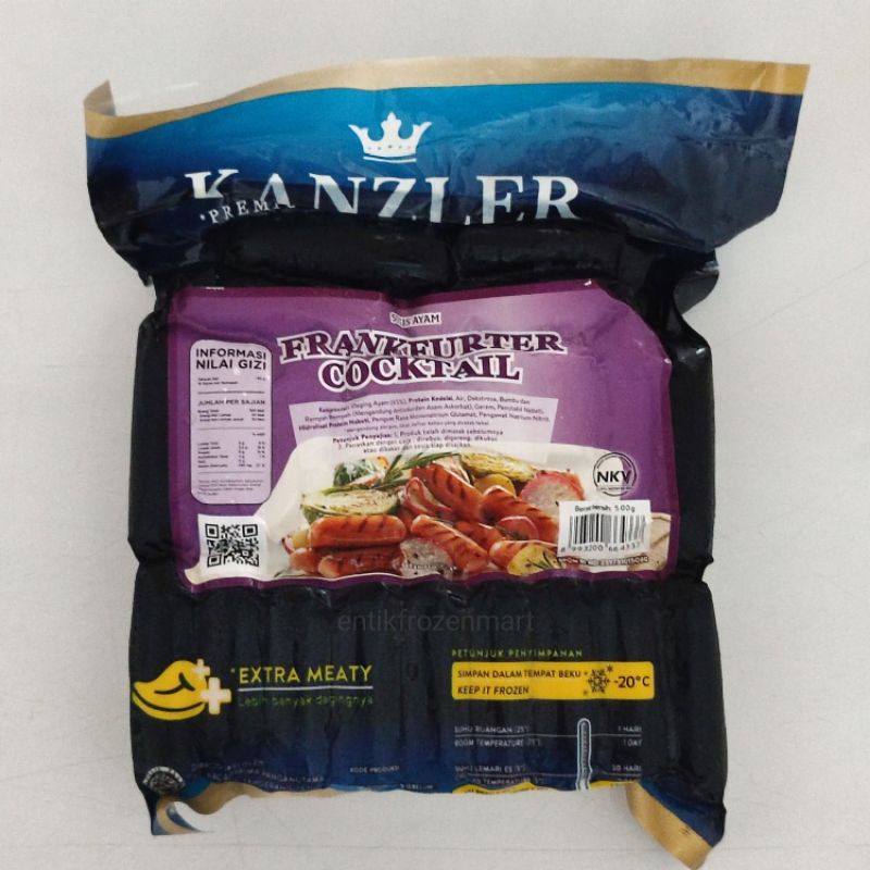 

Kanzler Sosis Frankfurter Cocktail 500gr
