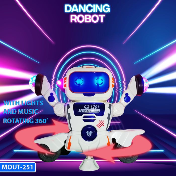 DANCING ROBOT boneka bergerak LED lampu suara MOUT-251