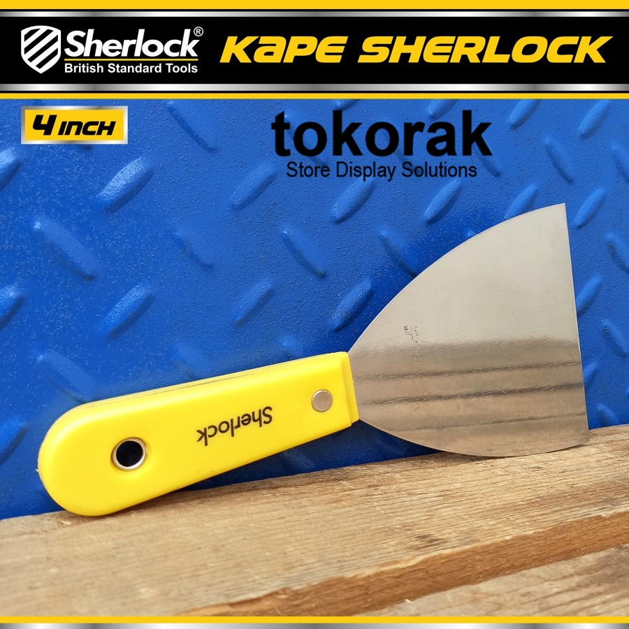 KAPE 4 INCH STAINLESS STEEL SHERLOCK - GAGANG SCRAP PUTTY KNIFE