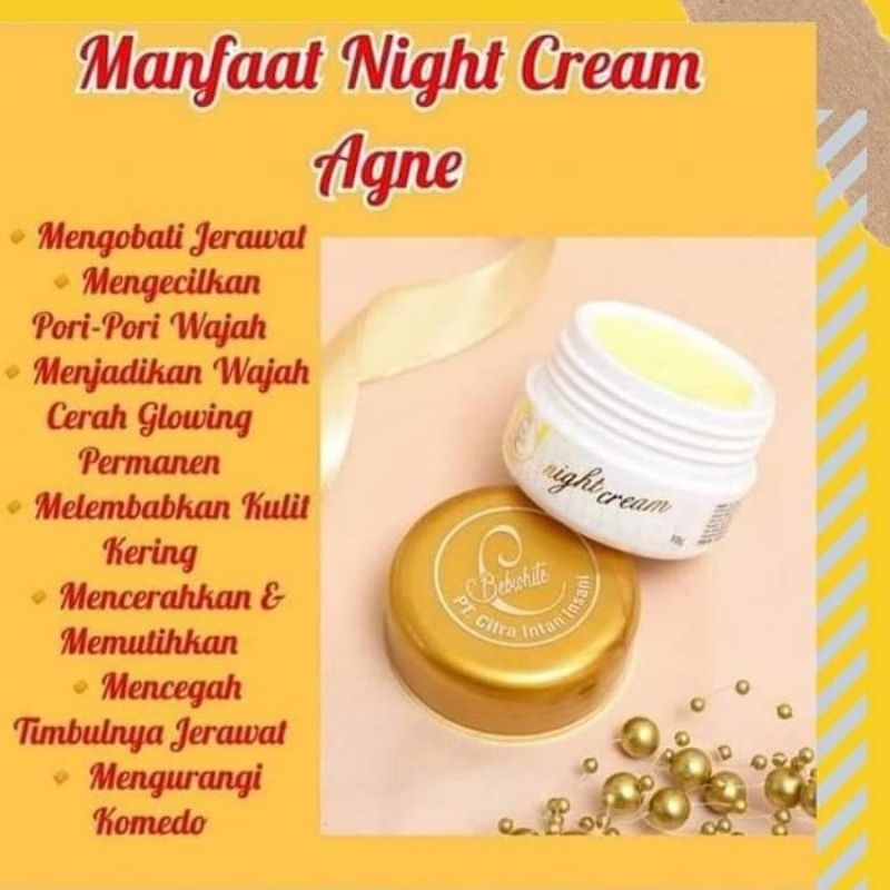 NIGHT CREAM BBC FORMULA BARU BEBWHITE C