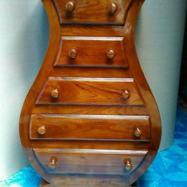 Meja Nakas Jati Biola Unik Furniture Jepara