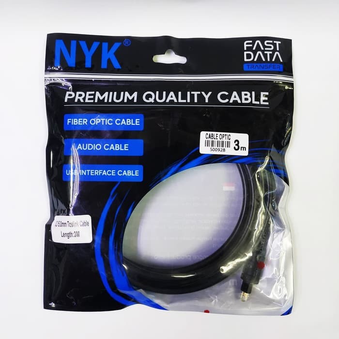 Kabel Audio Digital Fiber Optic 3m NYK Toslink Cable 3 meter