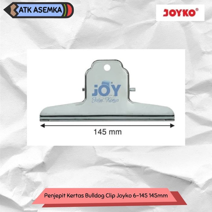 

Penjepit Kertas Bulldog Clip Joyko 6-145 145mm Atk
