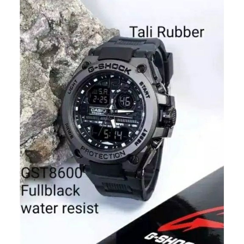 JAM TANGAN PRIA G SHOCK KEPALA BESI DUAL TAEM TAHAN AIR FREE batrai CADANGAN_JAM tangan pria kasual