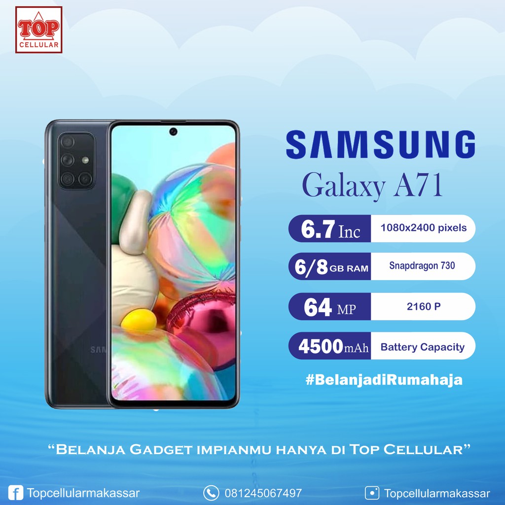 Samsung A71 8/128 GB GARANSI RESMI | Shopee Indonesia