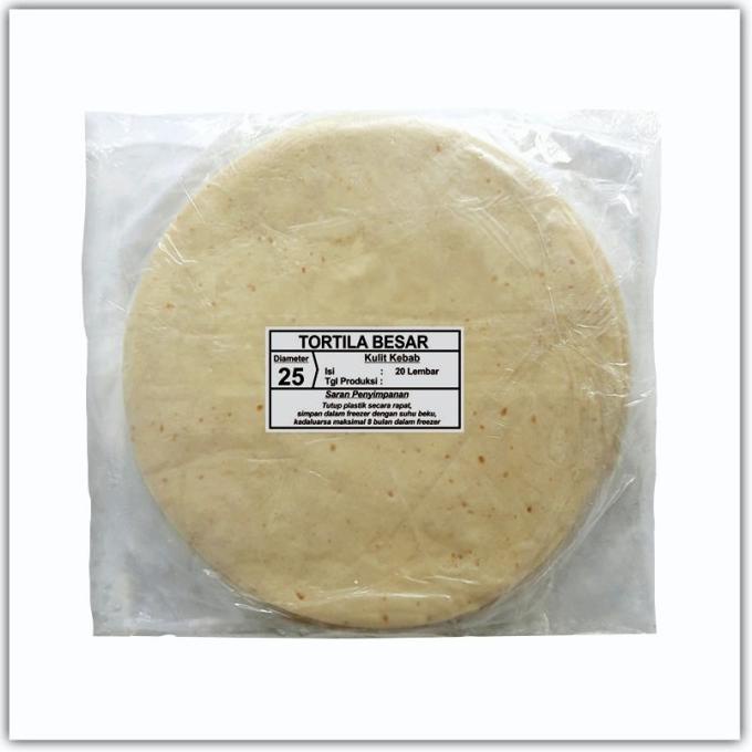 

Kulit kebab besar TB tortila besar kebab diameter 25 cm isi 20 TERLARIS TERPERCAYA ORIGINAL