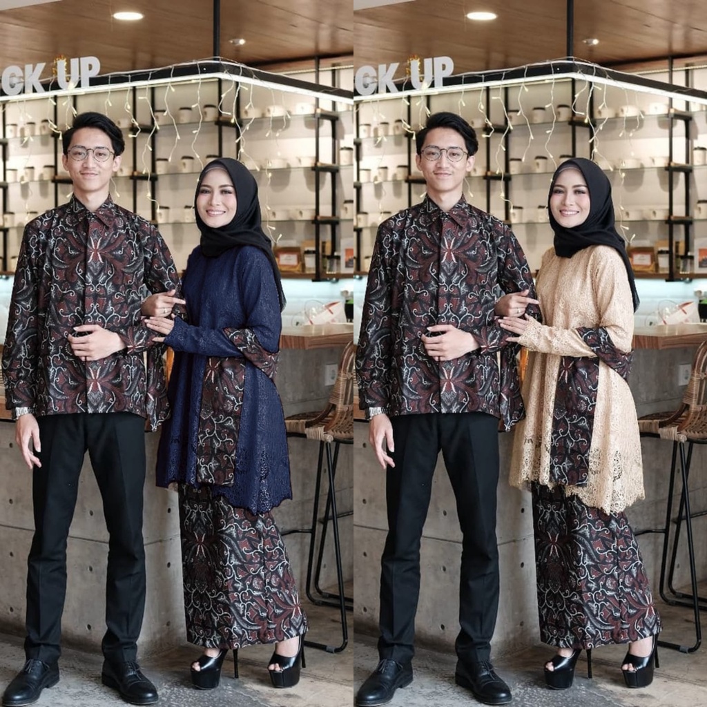 Ratubatik -PROMO Couple kebaya batik modern wisuda lamaran sragaman kebaya murah/ set kebaya kondagan nikahan