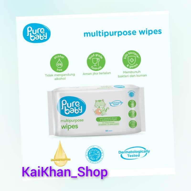 PURE BABY Multipurpose Wipes 50+50S