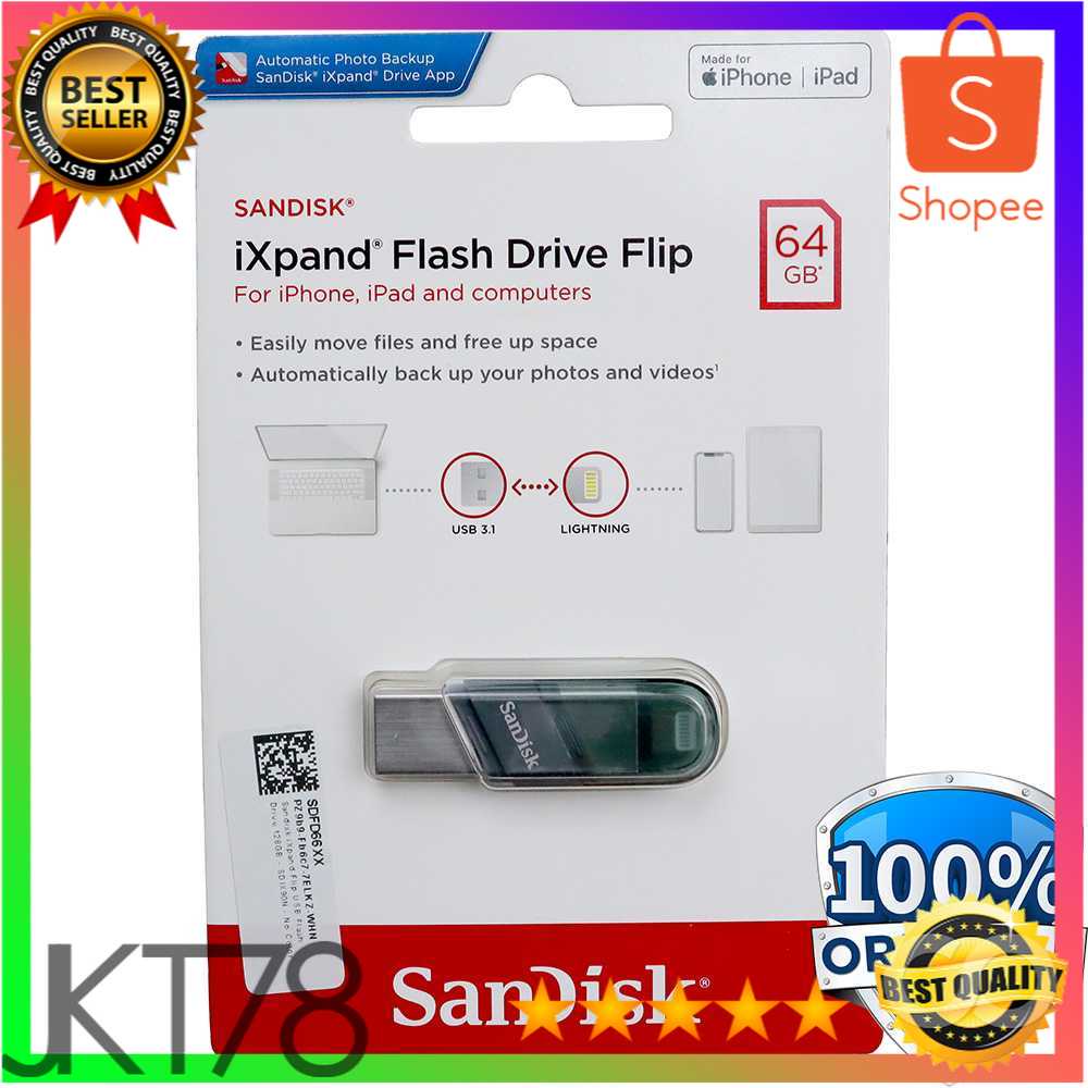 Sandisk iXpand Flip USB Flash Drive - SDIX90N