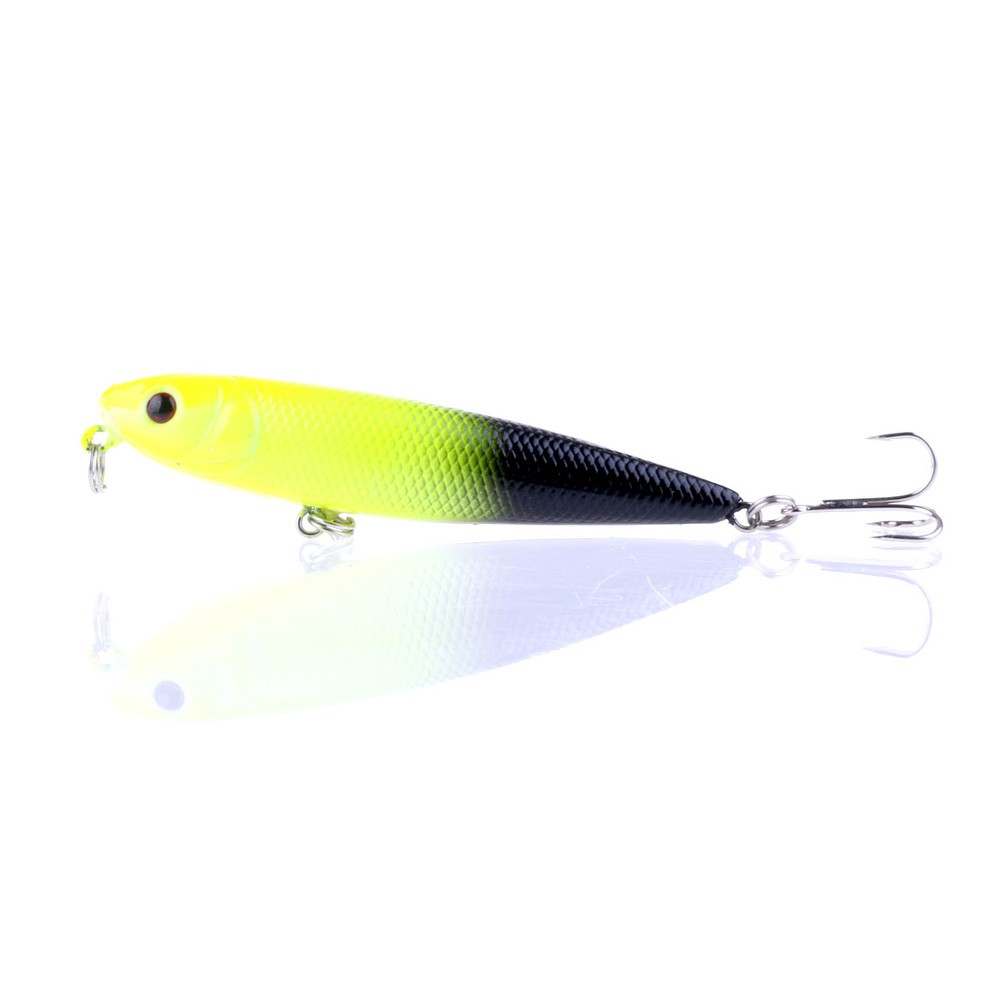 HENGJIA 7pcs 8cm/8.5g Pencil Minnow Umpan Pancing Swimbait Fishing Lure Ikan Bass Bait Kai Tackle