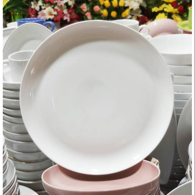 Piring saji keramik JUMBO 32 cm bisa dimicrowave