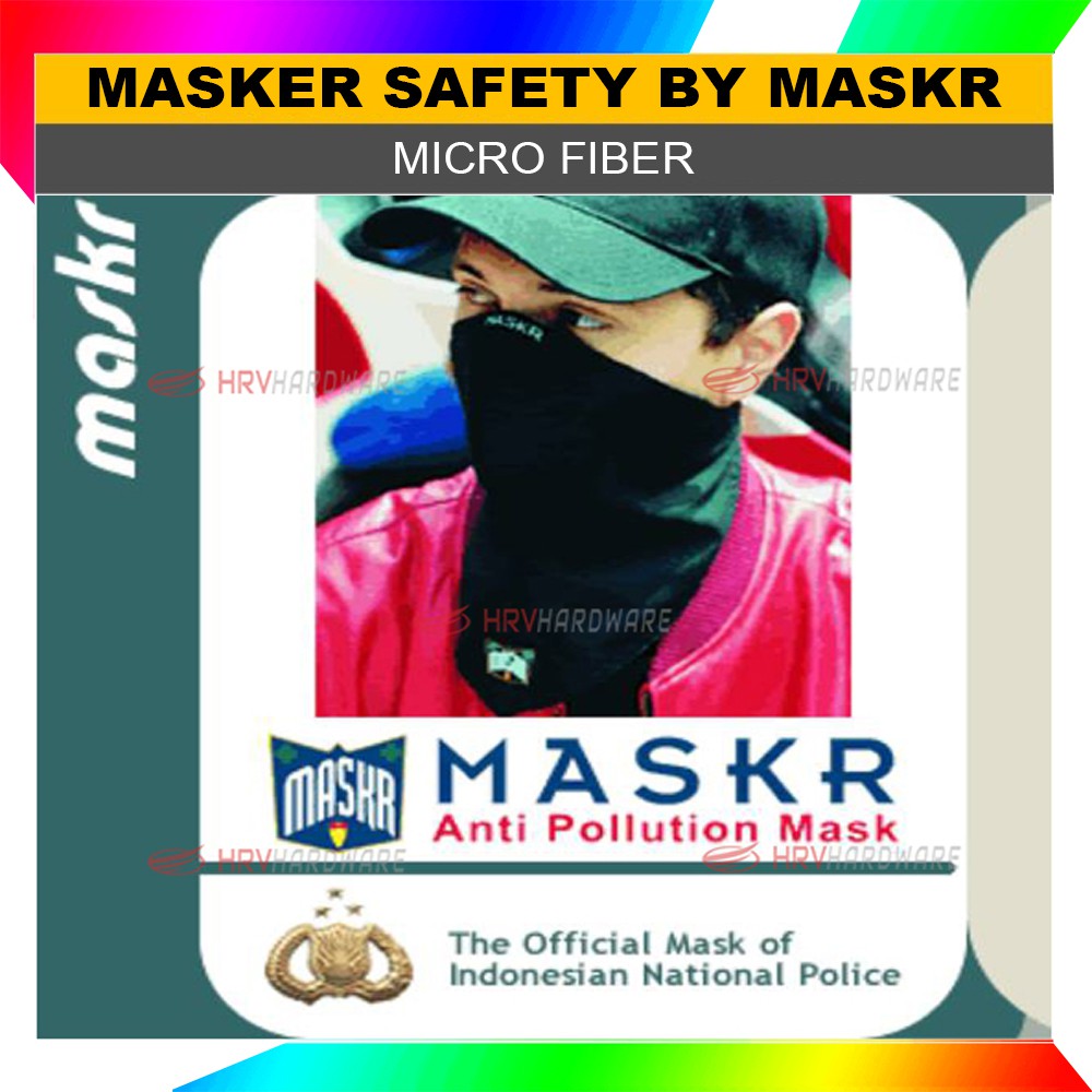 Masker Micro Fiber MASKR Anti Debu Asap Motor Biker Tanpa Carbon ORIGINAL