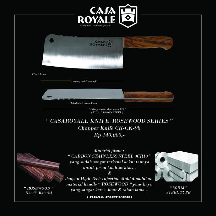 Casaroyale CHOPPER CK-98 8" PISAU TULANG / CINCANG / GOLOK | Chopper
