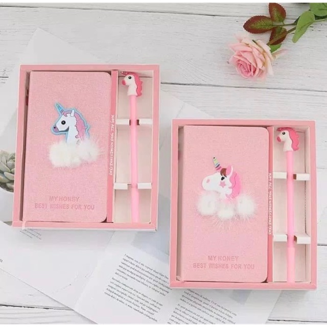 

Buku diary anak gambar unicorn / notebook 1 set unicorn