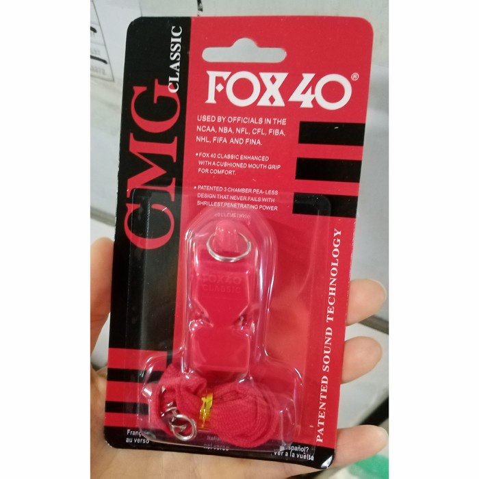 Peluit Classic dengan Keychain Lanyard FOX40 Whistle Sport Survival