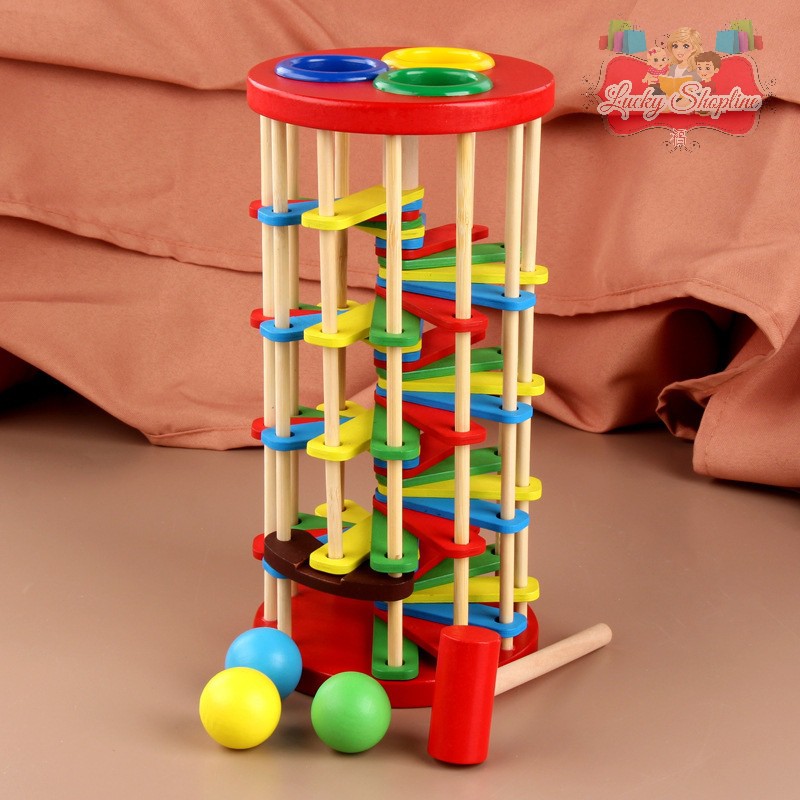 [BIG SALE] Mainan anak edukasi - knock ball - palu pukul - mainan kayu anak - wooden toys