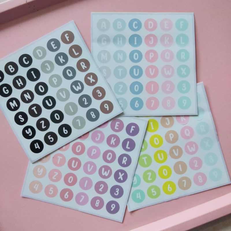 

STICKER abcd sticker angka sticker warna sticker nomor