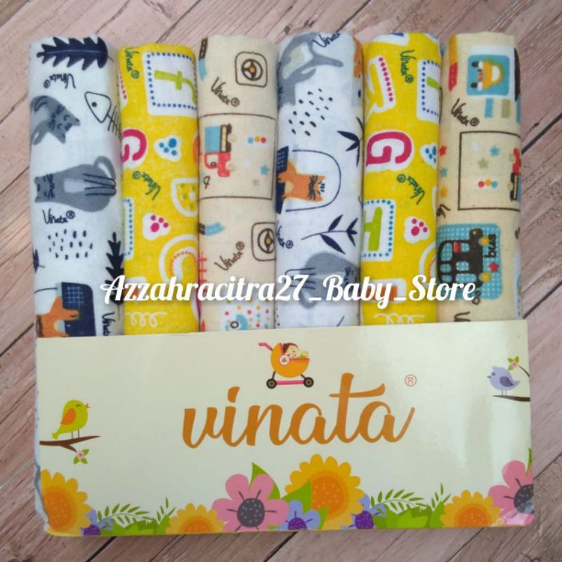 NEW!!!  BEDONG VINATA FLANEL jUMBO GULUNG BEDONG BAYI MOTIF ANIMAL SNI ISI 3PCS-6PCS