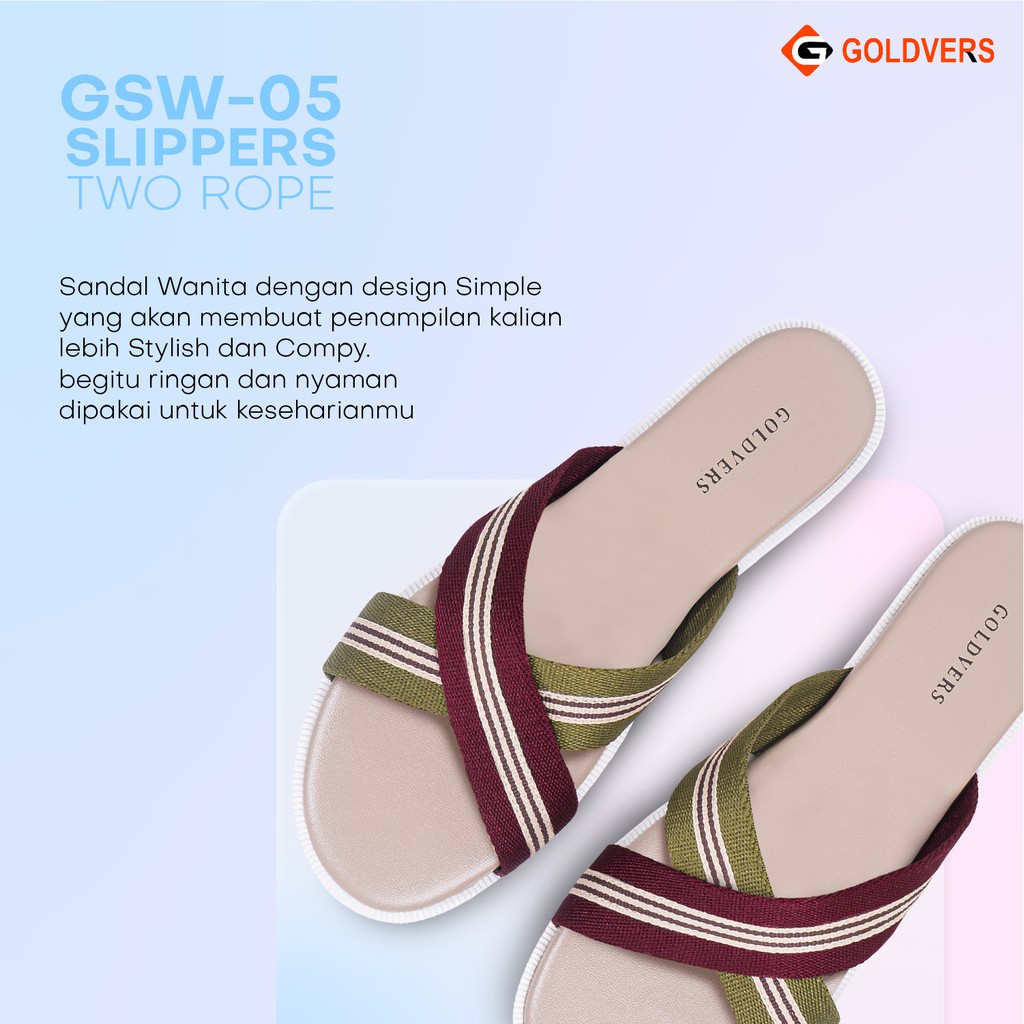 INDORAYA STORE – SANDAL SELOP WANITA ORIGINAL GOLDVERS WEBBING NILON GSW-05