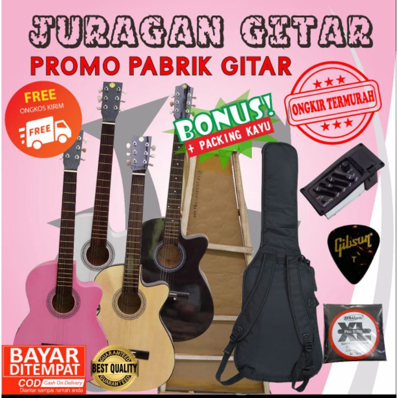 gitar akustik pemula gratis ongkir