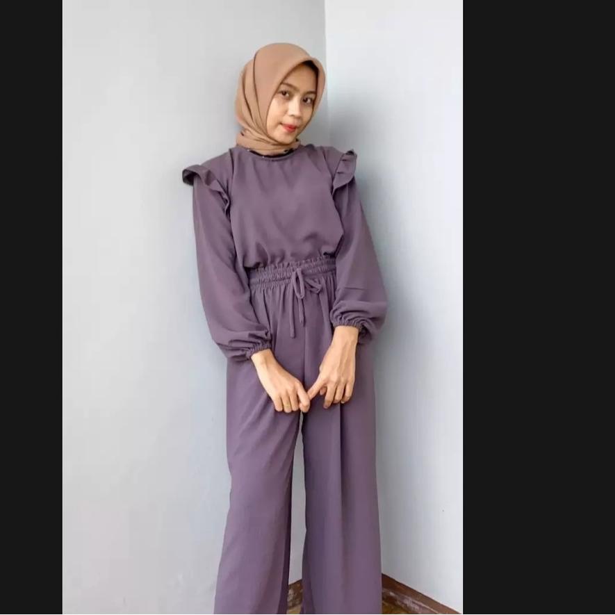 ONE SET CRINKLE | STELAN RUBY | RUBY SET RAYON CRINKLE | SETELAN KULOT CRINKEL | ONE SET CRINKLE SAQ