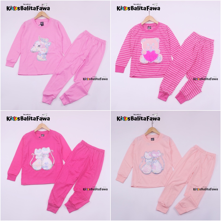 Set Bunny Kids uk Bayi-10 Tahun / EXPORT PREMIUM Setelan Karakter Kaos Piyama Tidur Anak Perempuan