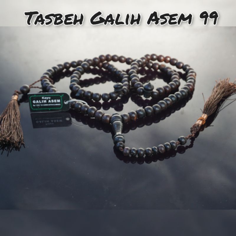 Tasbih 99 Galih Asem Kepala Ukuran 8MM