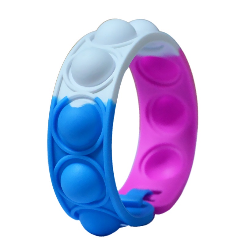 Unicorn Pop It Fidget Toys Push Popit Bubble Sensory Fidget Wristband Autism Squishy Stress Reliever Kids Toys-2