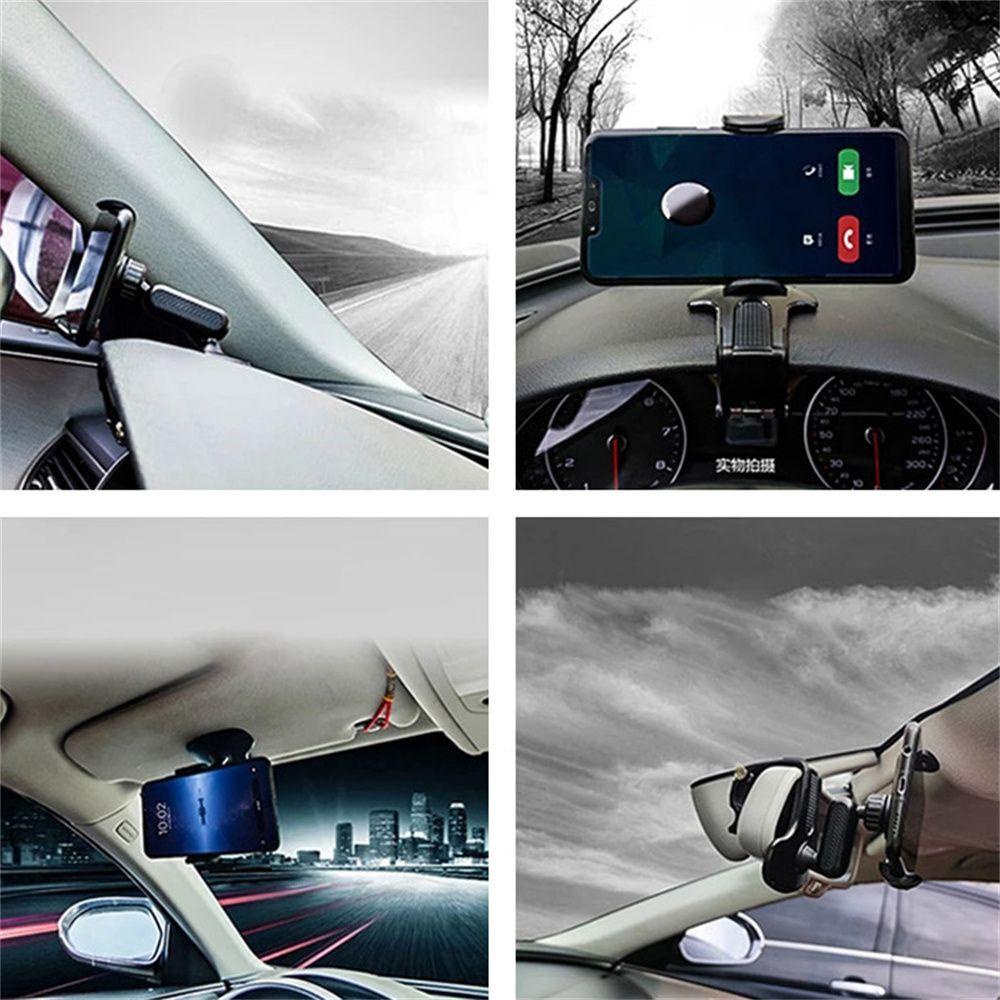 Lanfy Phone Holder Adjustable Multifungsi Auto Mobil Smartphone Stand View Mirror Mount Braket Telepon